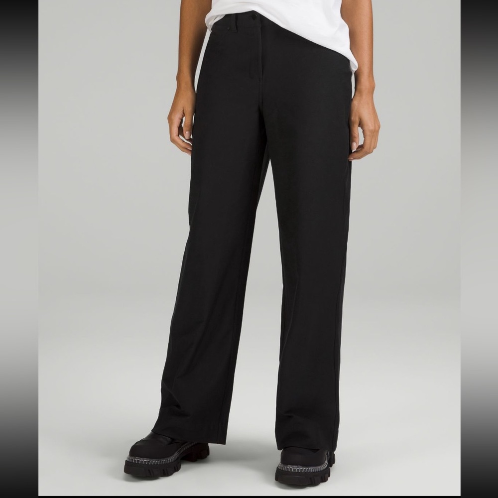 Lululemon City Sleek 5 Pocket High Rise Wide Leg Pant Full Length 25